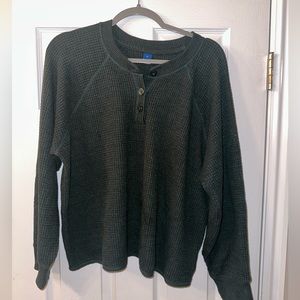 Old Navy Waffle Knit Henley Top